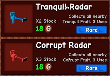 Tranquil Radar and Corrupt Radar Overview