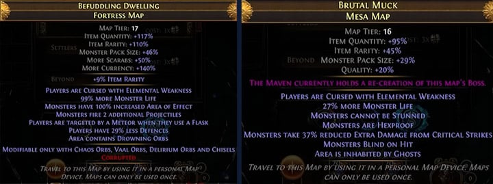 Befuddling Dwelling Fortress Map and Brutal Muck Mesa Map Overview