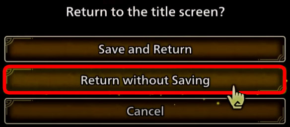 Return Without Saving Screenshot