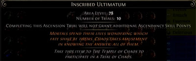 Inscribed Ultimatum Overview