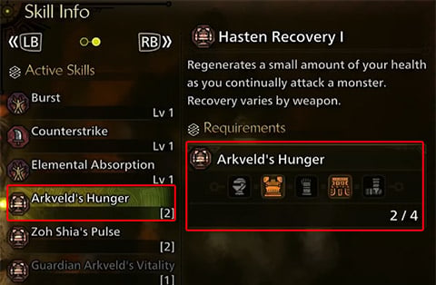 Arkveld's Hunger Skill
