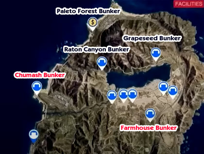 11 Bunker Locations Overview